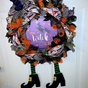Halloween witch wreath